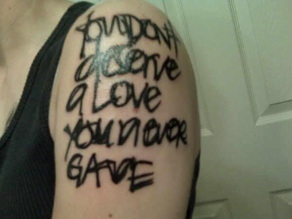 LUCKY! You are a badass. lucky you tattoo. LUCKY! You are a badass.