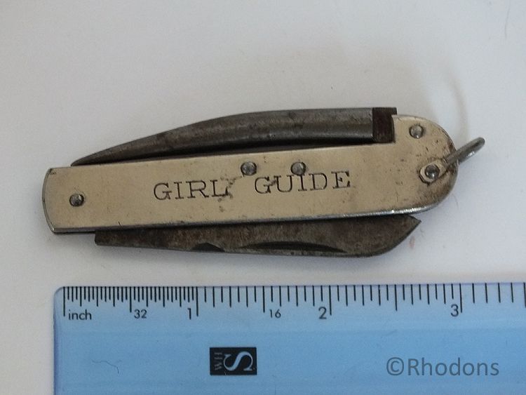 British Girl Guides Pocket Knife Penknives, Pocket Knives & Fruit Knives, Vintage