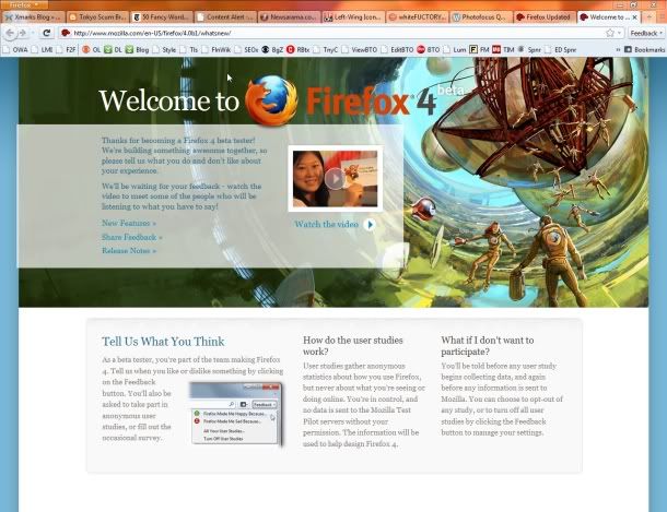 Официальный сайт Mozilla. Mozilla Firefox 4.0 beta 2 pre. Бета-версия Fir