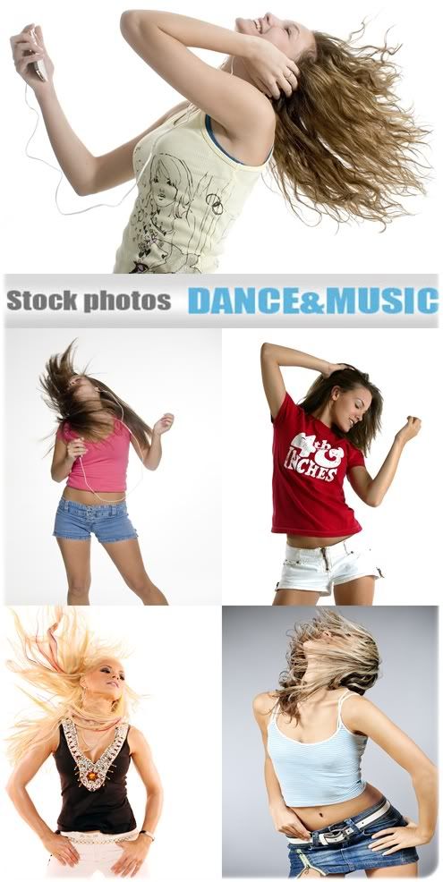 Stock Photo - Dance music girls