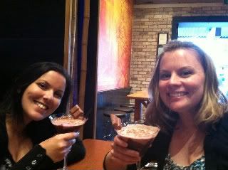 Black Forest Martinis at Easy Tiger, My friend Kat & I enjoying some Black Forest Martinis.