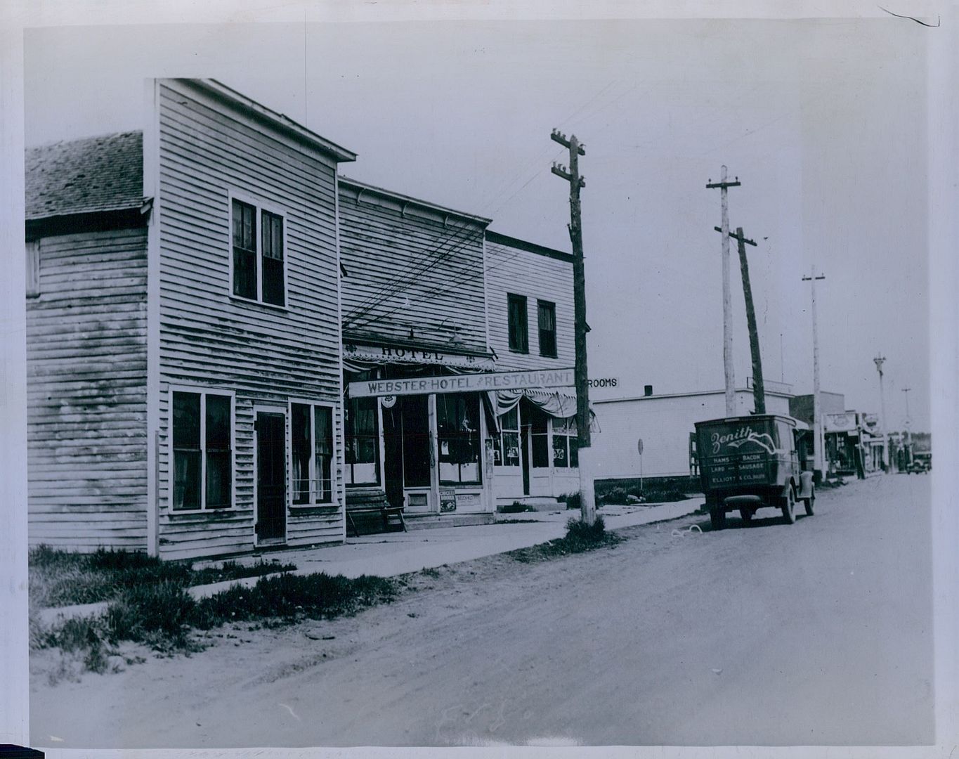 1928 Main Street Brule Wisconsin ster Hotel Press Photo eBay