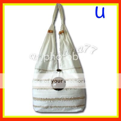 Thai Cotton Coconut Elephant Hobo Shoulder Bag_002  