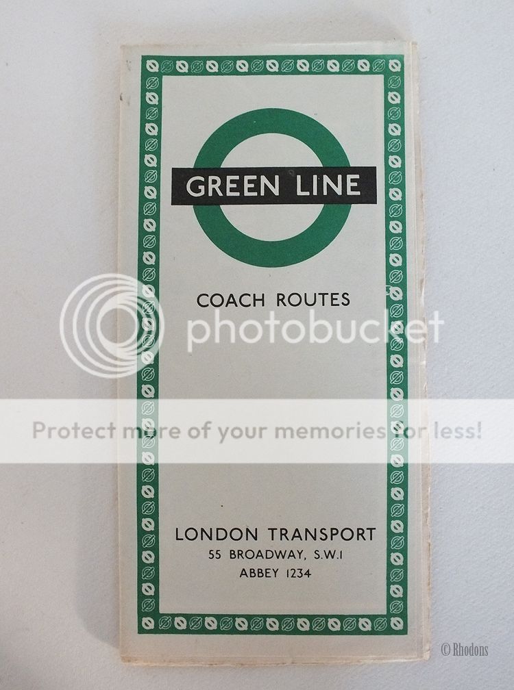 London Transport Green Line Coach Routes, 1960s (561/1512s/75M(A) June ...