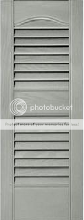 Pair Cathedral Louver Exterior Vinyl Shutters 25 36  